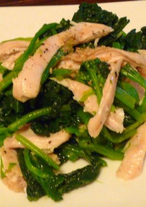 鶏の胸肉とほうれん草のゴマドレ和え-レシピのメイン写真