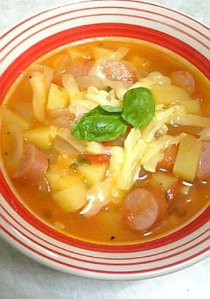 残り野菜のミネストローネ風【備忘録】-レシピのメイン写真