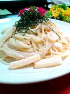 イカと明太子のクリームパスタ-レシピのメイン写真