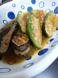 ピーマンとナスの肉詰めトロトロ煮-レシピのメイン写真