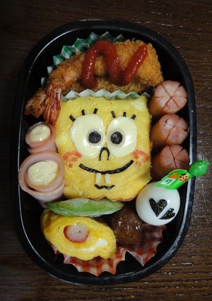 スポンジボブ ♪キャラ弁★-レシピのメイン写真