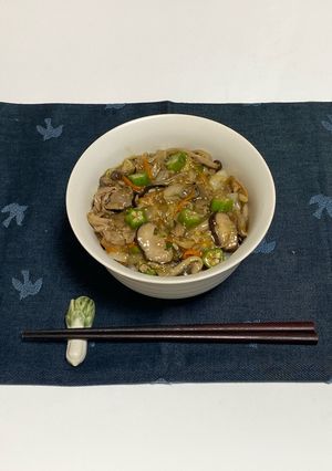 便秘改善‼️きのこたっぷり五目餡かけごはん-レシピのメイン写真