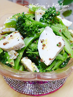 鶏ハムと緑の野菜の粒マスタード和え-レシピのメイン写真
