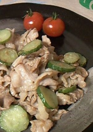 ☆豚肉と胡瓜の梅肉炒め☆-レシピのメイン写真