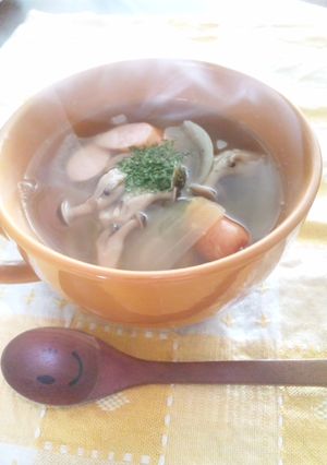 簡単☆しめじとウィンナーのスープ-レシピのメイン写真