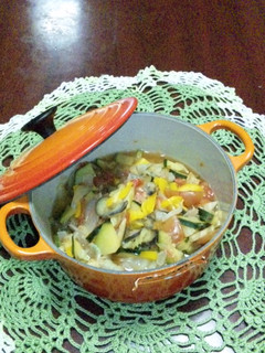 私流に〜水無し夏野菜の重ね煮♪-レシピのメイン写真