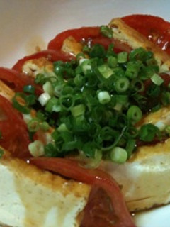 厚揚げとまとサンド焼肉風味-レシピのメイン写真