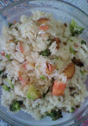 かにかまとブロッコリーの天丼風混ぜご飯-レシピのメイン写真