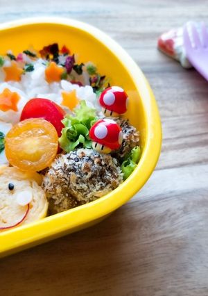 お弁当サックサク。マヨ旨ミートボール-レシピのメイン写真