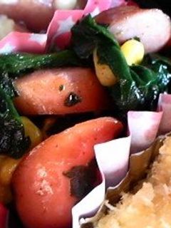 ウィンナーとほうれん草のバターソテー-レシピのメイン写真
