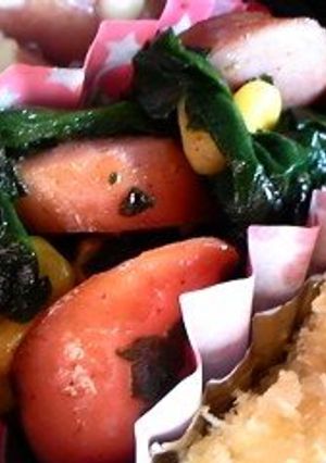 ウィンナーとほうれん草のバターソテー-レシピのメイン写真
