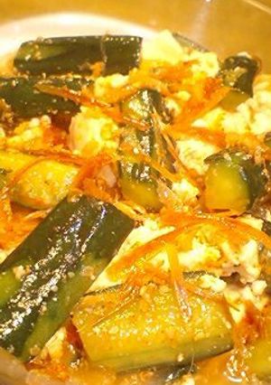 ピリ辛香味きゅうりのくずし豆腐-レシピのメイン写真