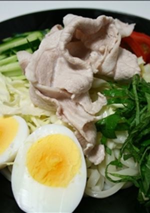 冷しゃぶうどん 大葉でお肌綺麗に!!-レシピのメイン写真