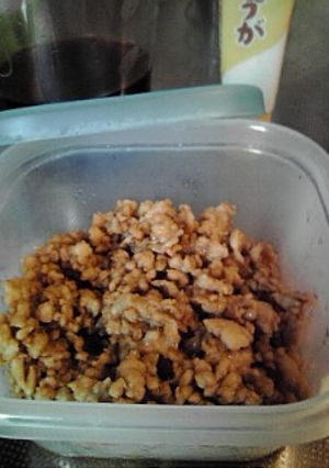 弁当に★親子丼のつゆで鶏そぼろ-レシピのメイン写真