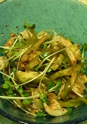 夏にいい！冷しゃぶのなすとキムチ和え-レシピのメイン写真