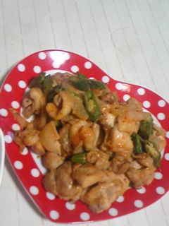 鶏とおくらのコチュマヨ炒め-レシピのメイン写真