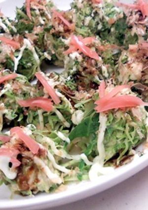 キャベツ衣の鶏だんご　～たこ焼き味～-レシピのメイン写真