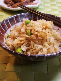 我が家の定番☆新生姜と枝豆の炊き込みご飯-レシピのメイン写真
