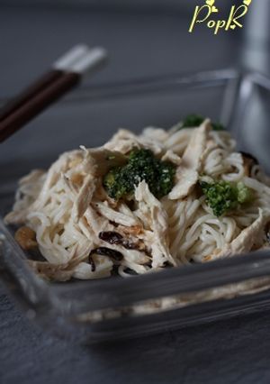 茹でムネ肉のマヨそうめん-レシピのメイン写真