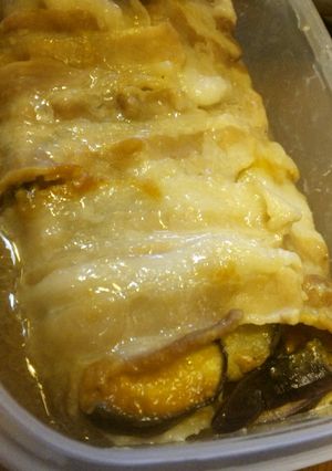 豚バラ・ﾅｽ・キャベツの重ね蒸し　味噌味-レシピのメイン写真
