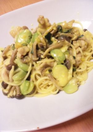 しめじとかぼちゃの美肌★食物繊維パスタ-レシピのメイン写真