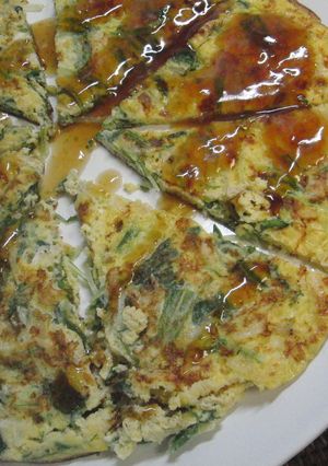 ♡ショウガあん水菜と小えびの玉子焼き♡　-レシピのメイン写真