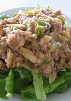 レタスの肉味噌がけ-レシピのメイン写真