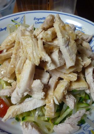 蒸し鶏のみそだれ-レシピのメイン写真