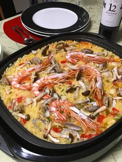 ホットプレートで海鮮パエリア-レシピのメイン写真