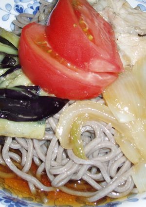 揚げ浸し野菜の冷やしそば　夏でもさっぱり-レシピのメイン写真