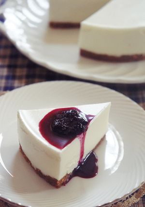 ヘルシーに＊レアチーズ風ヨーグルトケーキ-レシピのメイン写真