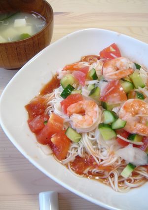 さっぱりトマトそうめん-レシピのメイン写真