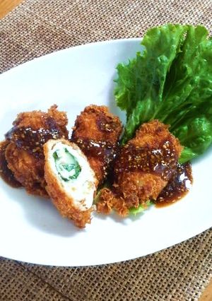 大葉チーズ巻きチキンカツ-レシピのメイン写真