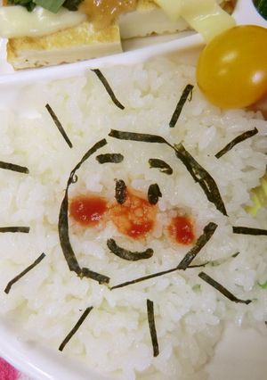 のりで簡単★あんぱんまん→ܫ←★-レシピのメイン写真