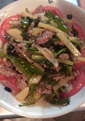 挽肉たっぷりのチンジャオロース風-レシピのメイン写真