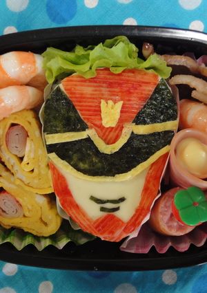 ゴセイジャー★ゴセイレッドキャラ弁♪-レシピのメイン写真
