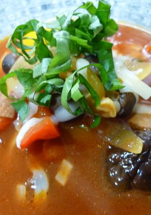 夏野菜たっぷり　ピリ辛トマトつけ麺-レシピのメイン写真