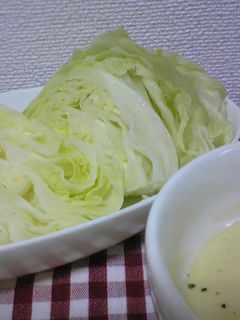 温キャベツとにんにくマヨドレッシング-レシピのメイン写真