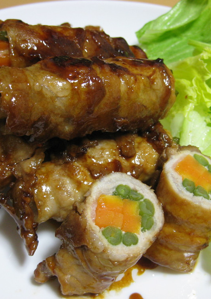 いんげん豆と人参の豚肉巻き-レシピのメイン写真