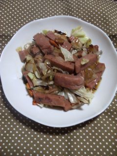 キクラゲとスパム野菜炒め-レシピのメイン写真
