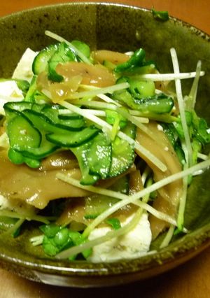 ♡☆中華風♪残り物と豆腐で花椒塩和え-レシピのメイン写真