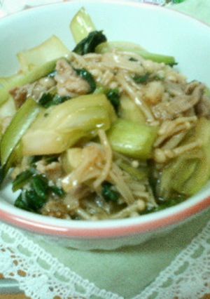 ちんげん菜の炒め物〜中華風〜-レシピのメイン写真