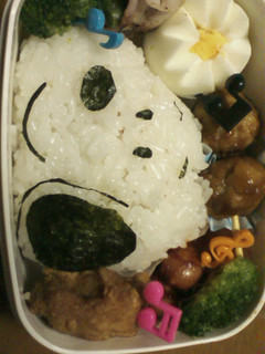 キャラ弁*スヌーピーの簡単おにぎり弁当☆-レシピのメイン写真
