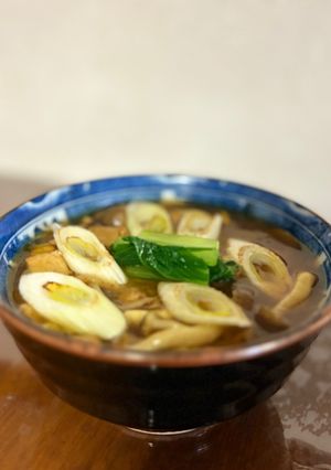 まぐろあら煮リメイク！カレー南蛮そば-レシピのメイン写真