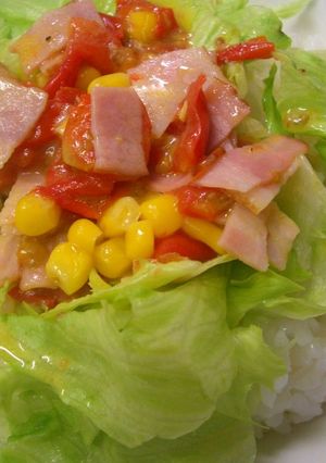 レンジで☆トマトベーコン丼-レシピのメイン写真