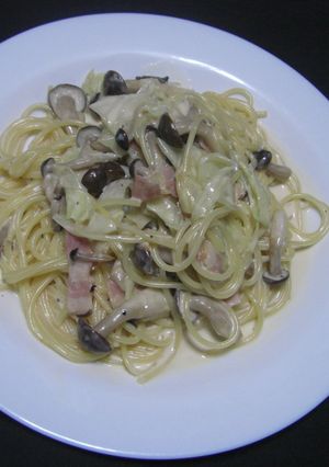 しめじときゃべつのクリームスパゲティ-レシピのメイン写真