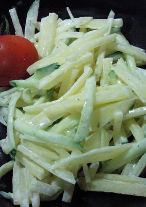 生七味で☆じゃがきゅうサラダ-レシピのメイン写真