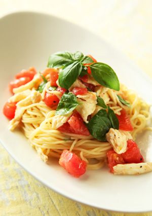 冷製カプレーゼパスタ-レシピのメイン写真