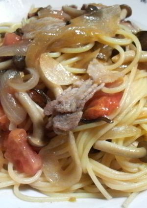 豚としめじのスパゲッティ-レシピのメイン写真