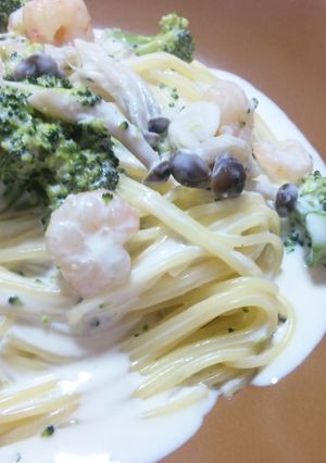 エビとブロッコリーのクリームパスタ-レシピのメイン写真